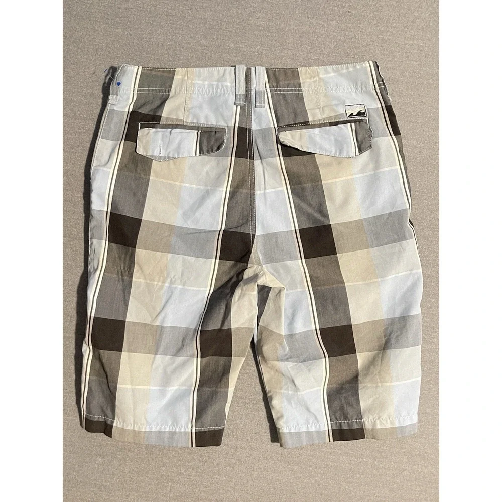 Billabong Men's Plaid Shorts Size‎ 32 Surf Skate Casual Gray Blue Check Shorts